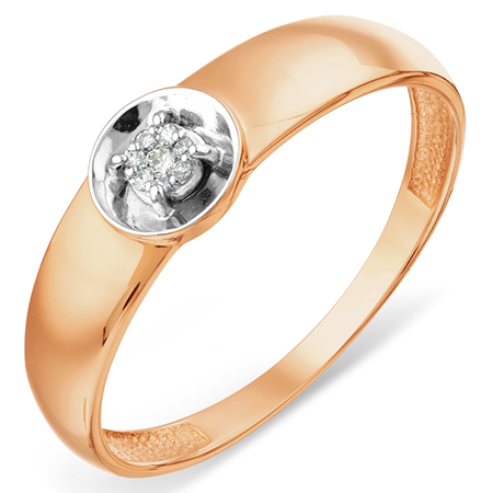 Кольцо, золото, бриллиант, Т131018258